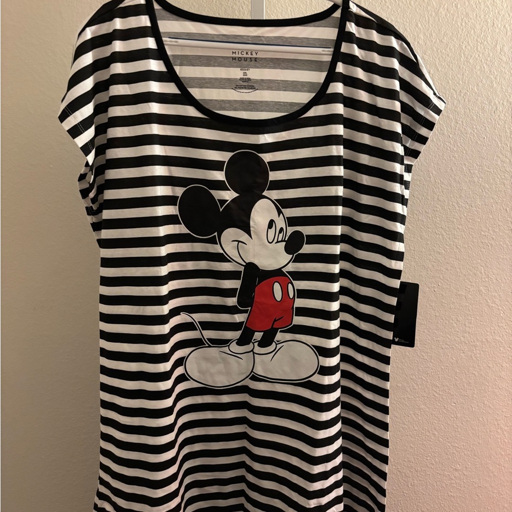 Mickey Mouse Striped T-Shirt. 2x